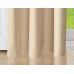 Leeva 99% Blackout Cotton and Linen Elegant Solid Window Curtains,Set of 2